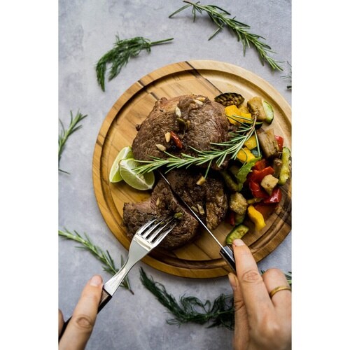 木製まな板 丸型 23cm 抗菌 リバーシブル