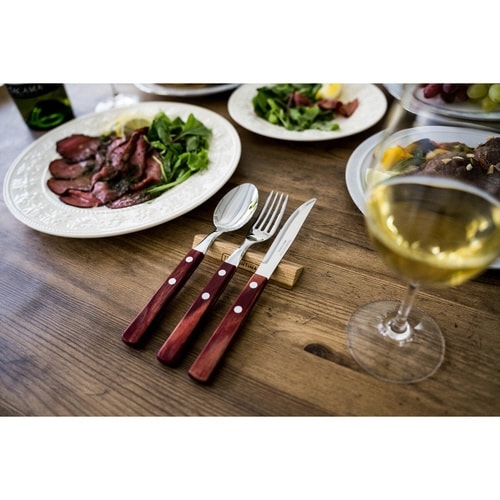 ステーキナイフ 21cm ポリウッド レッド