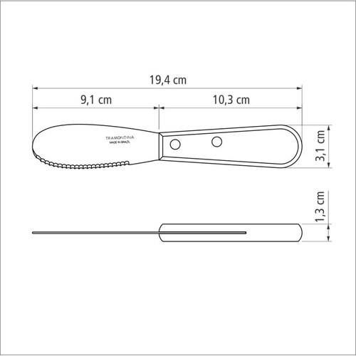 バターナイフ ポリウッド 食洗機対応 ダーク