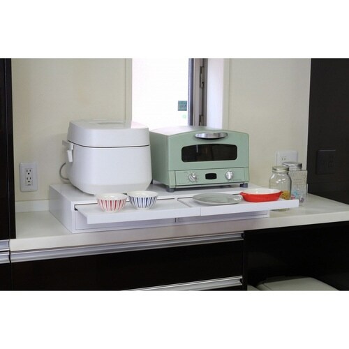 レンジラック 家電下スライドテーブル 幅80cm