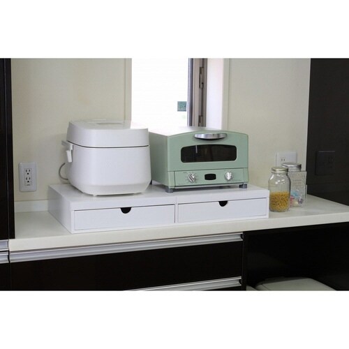 レンジラック 家電下スライドテーブル 幅80cm