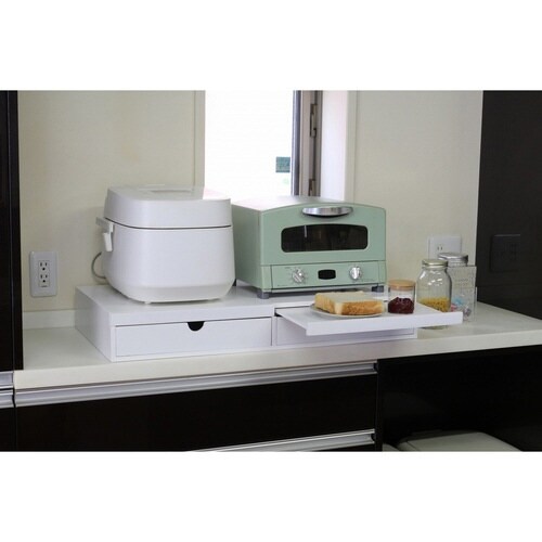 レンジラック 家電下スライドテーブル 幅80cm