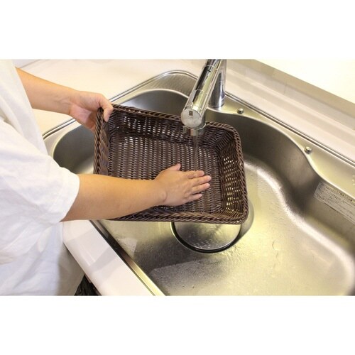 トースターラック 洗えるバスケット付き ブラウン