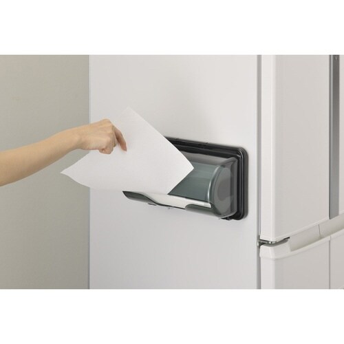 キッチンペーパーホルダー マグネット式 ブラック