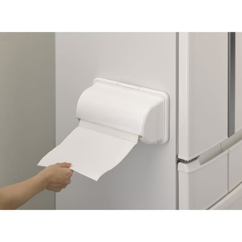 キッチンペーパーホルダー マグネット式 ホワイト