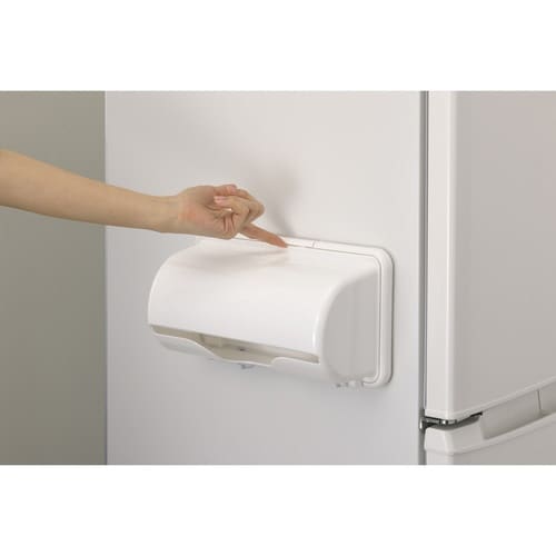 キッチンペーパーホルダー マグネット式 ホワイト