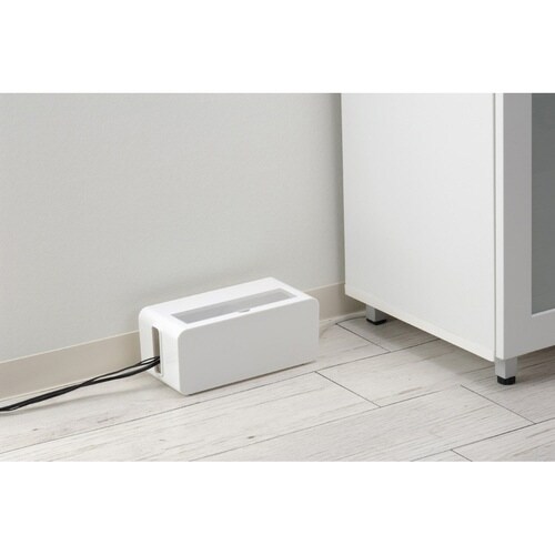 ケーブル収納 テーブルタップボックス ホワイト