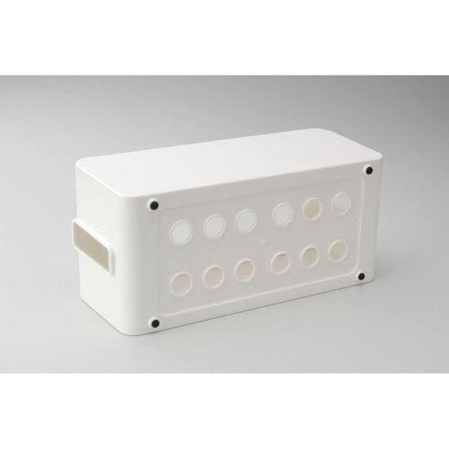 ケーブル収納 テーブルタップボックス ホワイト