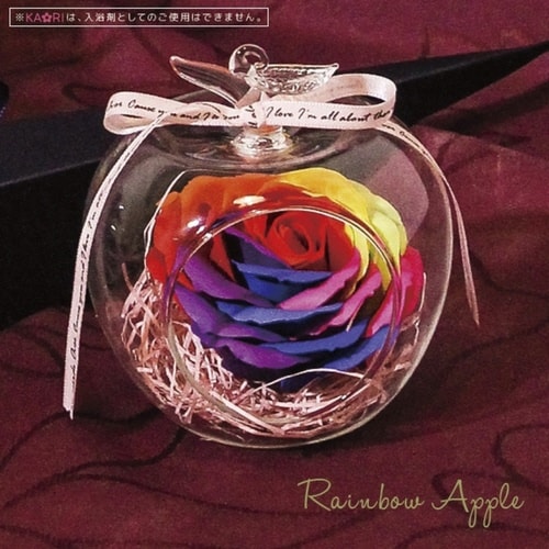 芳香剤 オブジェ レインボーアップル 造花