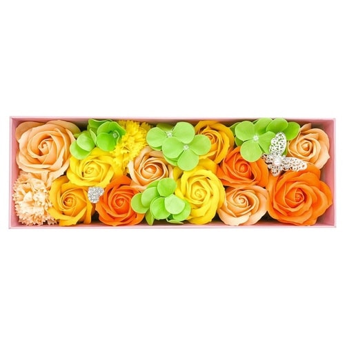 入浴剤 フラワーボックス イエロー×オレンジ