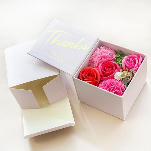 メッセージボックス 花のカタチの入浴剤 レッド