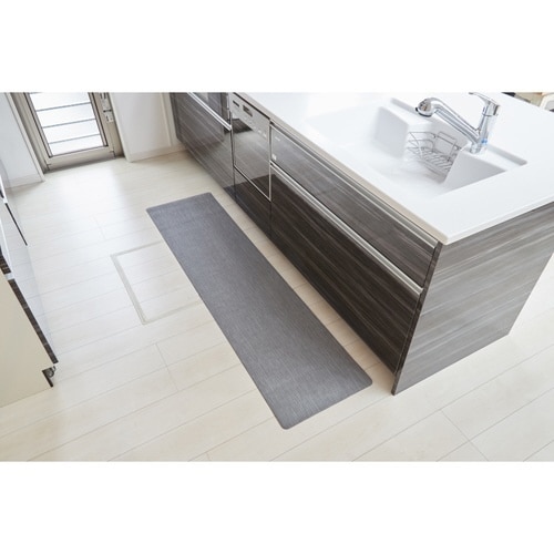 キッチンマット 拭ける グレー