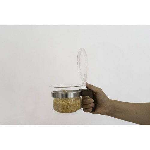 保存容器 500ml パウダーポット ブラウン