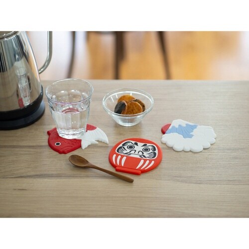 コースター 11cm おめでたいコースター 富士山