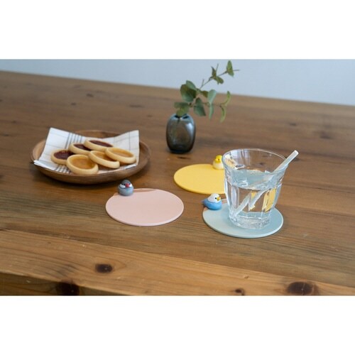 コースター 12cm トリさんコースター オカメ