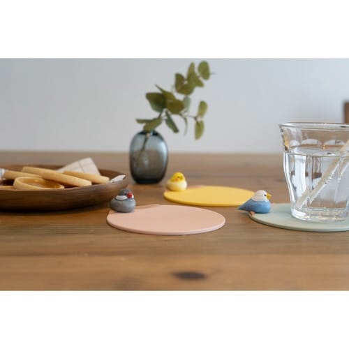 コースター 12cm トリさんコースター オカメ