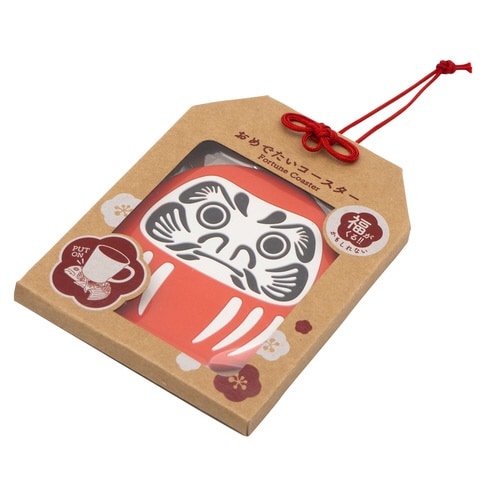 コースター 11cm おめでたいコースター ダルマ