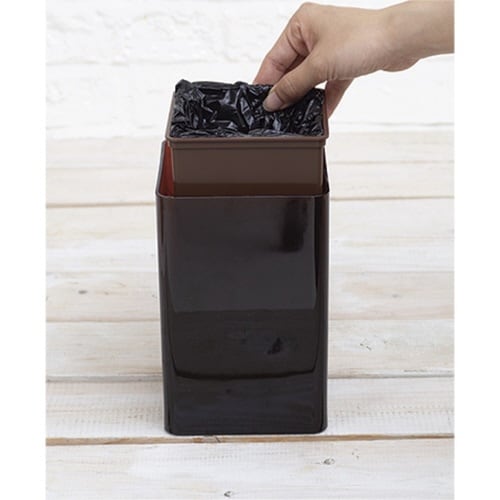 トイレ収納 サニタリーボックス ブラウン