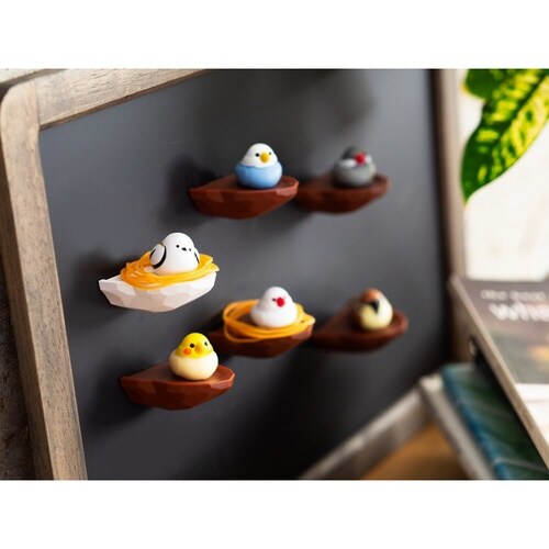 輪ゴム掛け 輪ゴムホルダー トリの巣 白文鳥