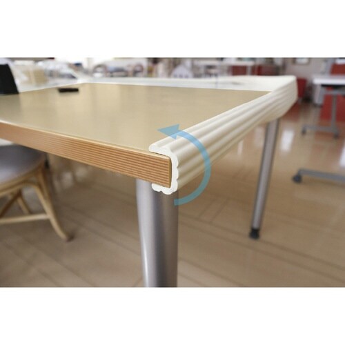 コーナーガード ウェーブクッション 大 アイボリー