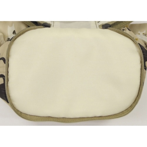 ポーチ 巾着 ダブルポーチ ネコ ベージュ