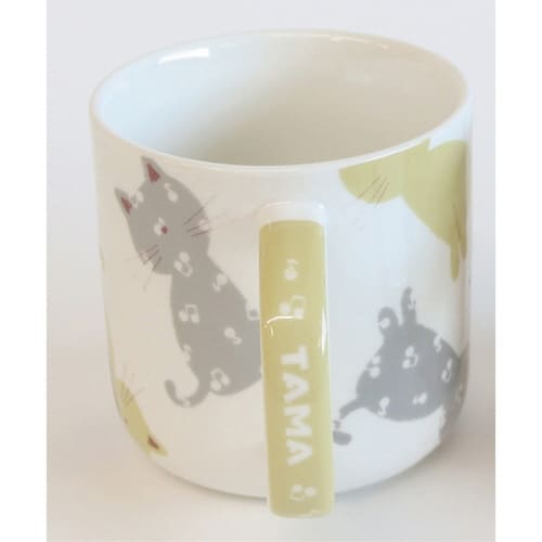 マグカップ 340ml 音たま 磁器 イエロー