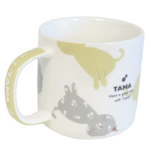 マグカップ 340ml 音たま 磁器 イエロー