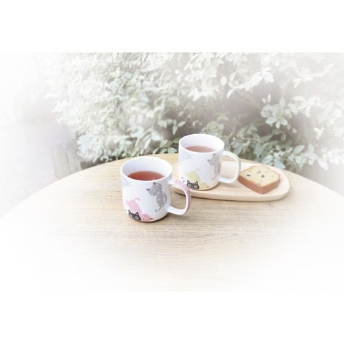 マグカップ 340ml 音たま 磁器 イエロー