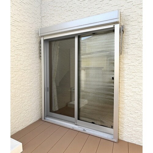 窓貼りシート 遮光 断熱 ライトグレー×アルミ