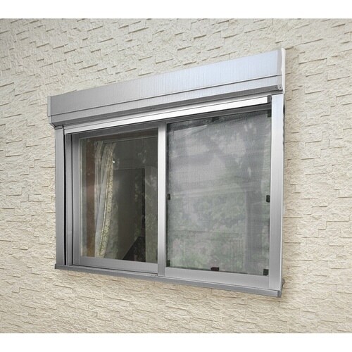 窓貼りシート 遮光 断熱 ライトグレー×アルミ