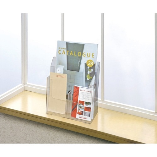 カタログスタンド A4 2段 クリア