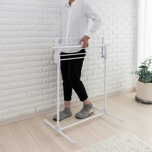 物干しスタンド 洗濯物干し 伸縮式物干し H型