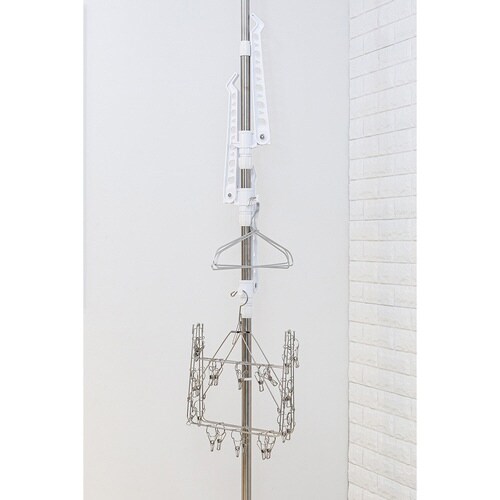 物干し 室内 突っ張り式部屋干しシングルポール