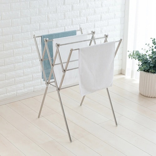 物干し ステンレス バスタオルハンガー