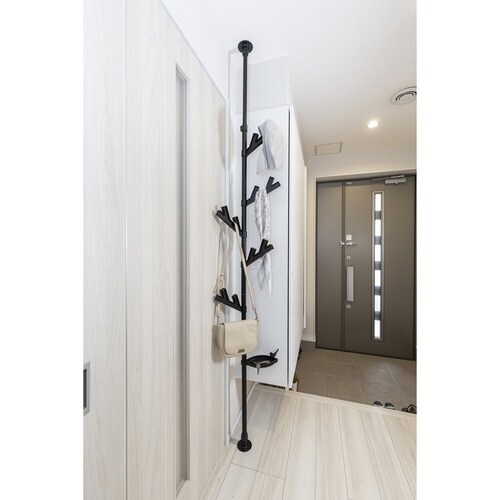 ポールハンガー 突っ張り ブラック