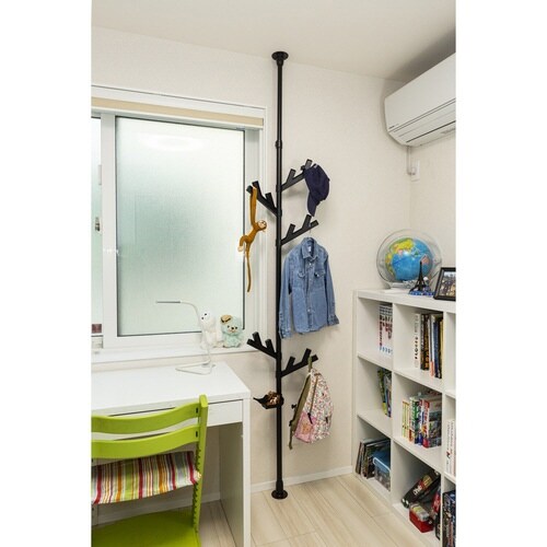 ポールハンガー 突っ張り ブラック