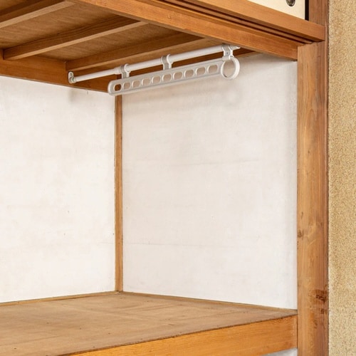 フック 押入れポールスライド つっぱり棒 ねじ止め