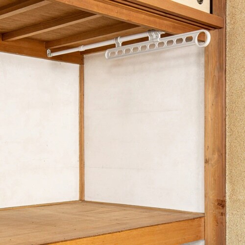 フック 押入れポールスライド つっぱり棒 ねじ止め