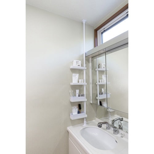 突っ張り スリムラック 洗面台上