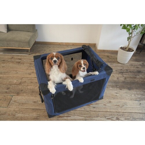 ペットキャリー 折りたたみ 簡単 ネイビー