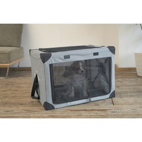 ペットキャリー 折りたたみ 簡単 グレー