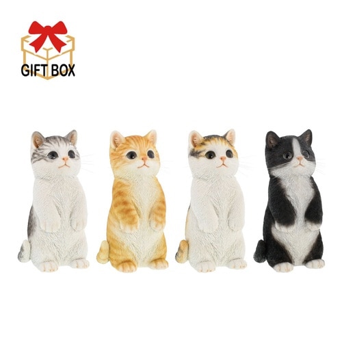 ガーデンオーナメント キャット 立っち 猫 サバ白