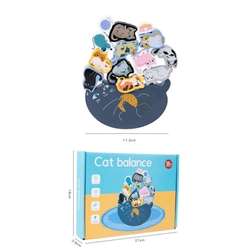 11匹にゃんこ バランス積み木 猫 室内遊び