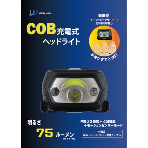 ヘッドライト COB 充電式ヘッドライト