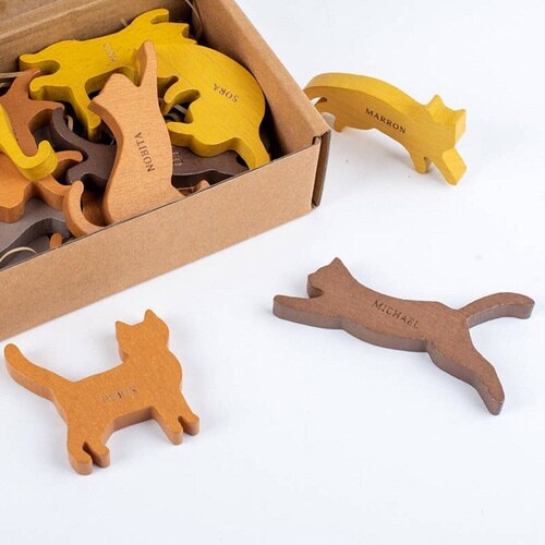 16匹にゃんこ バランス積み木 猫 室内遊び