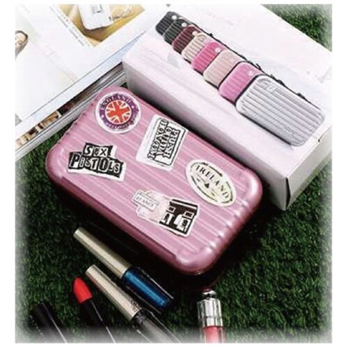 ポーチ ミニ スーツケース型 マルチポーチ ピンク