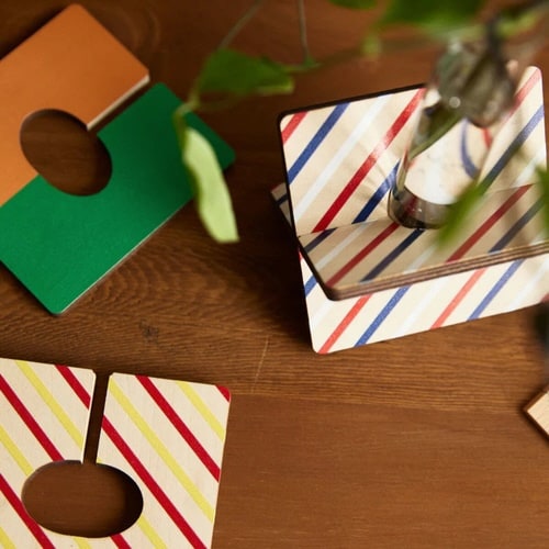 花瓶 フラワー立て 一輪挿し オレンジ×グリーン