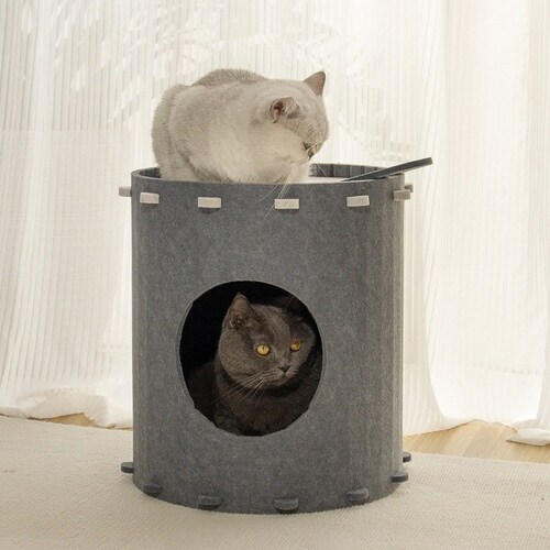 ペットハウス 猫 コカ缶タワー グレー