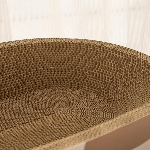 爪とぎ 楕円ボウル 三毛 猫 段ボール