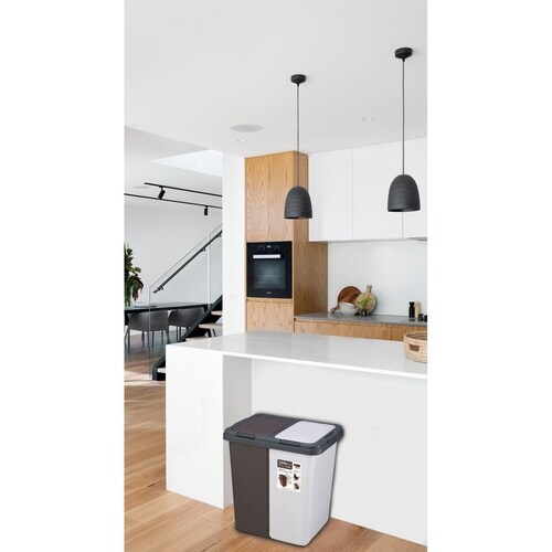 ゴミ箱 40L 2分別式ペール 横型